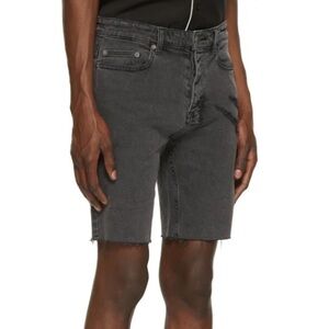 Ksubi Chopper Short Toke Intoxicant Gray 5 Pocket Distressed Raw Hem Mens 33